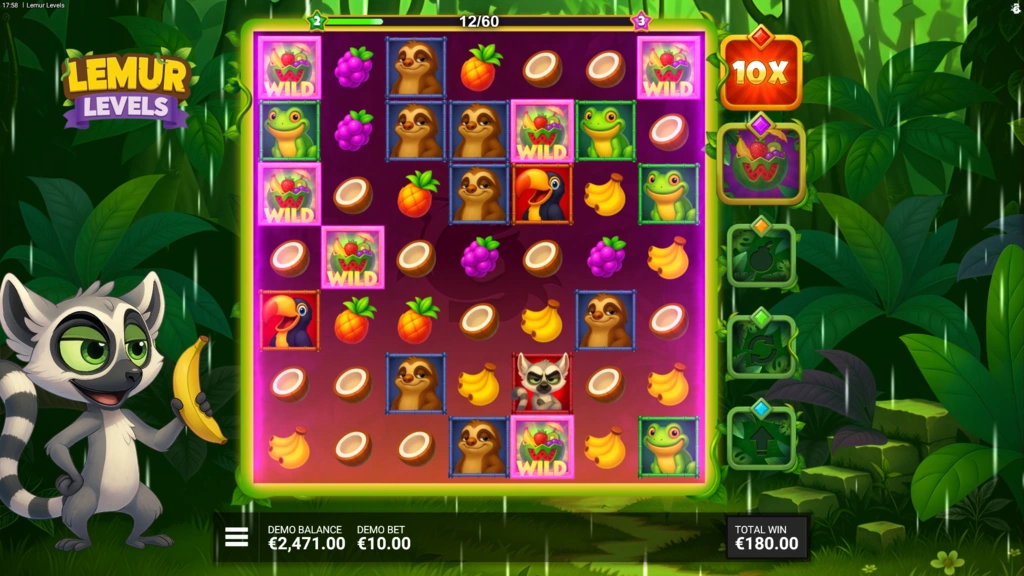 Lemur Levels - 4 Scatter Free Spins
