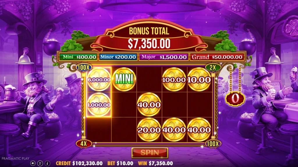 Luckys Wild Pub 2 - Three Pots Feature