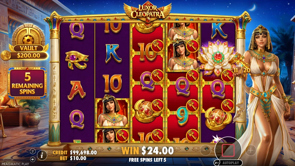 Luxor of Cleopatra Free Spins