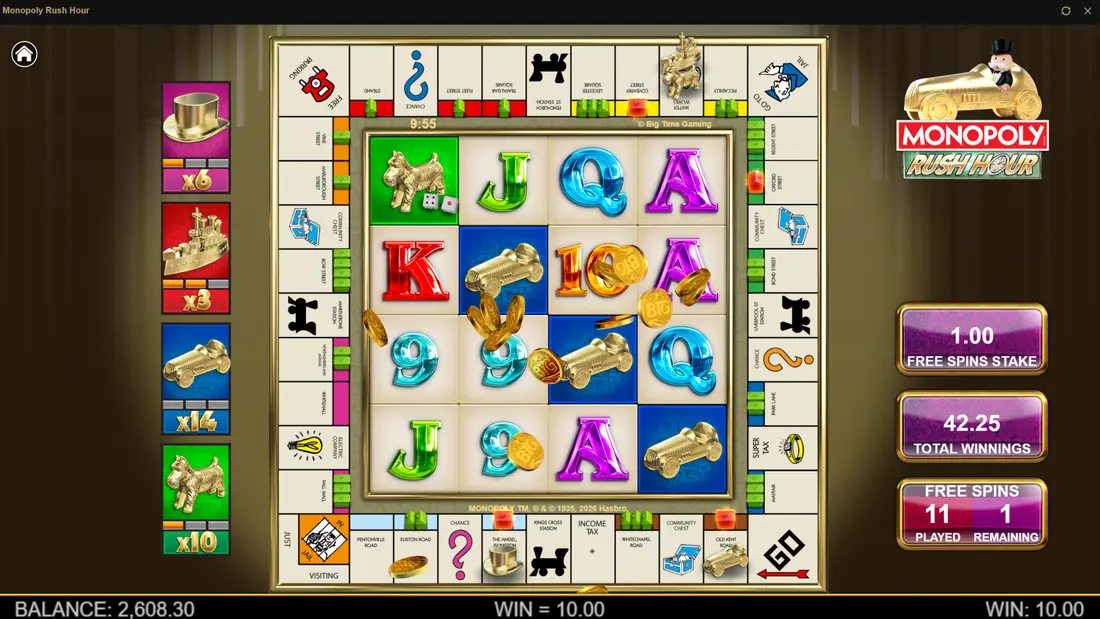 Monopoly Rush Hour Free Spins