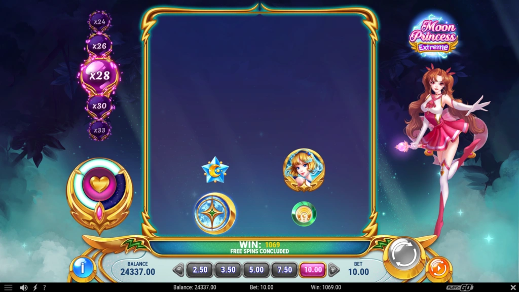 Moon Princess Extreme Free Spins Multiplier
