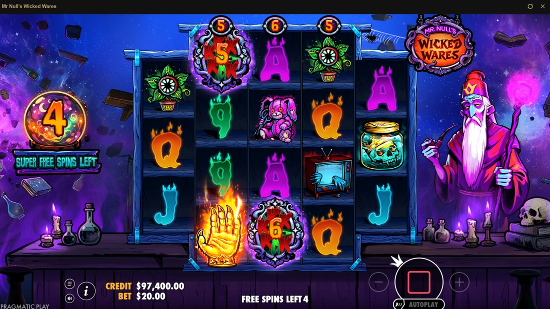 Mr. Null's Wicked Wares Super Free Spins