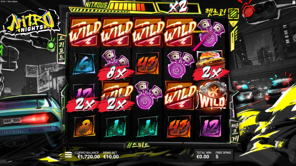 Nitro Nights - 4 Scatters Free Spins