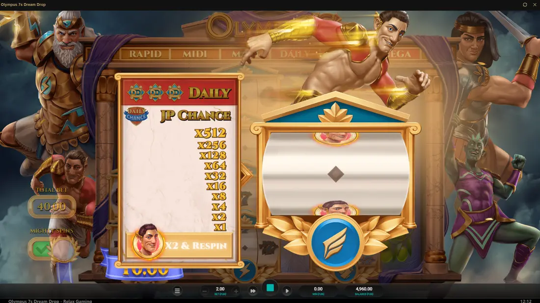 Olympus 7s Dream Drop Mini Slot Hermes