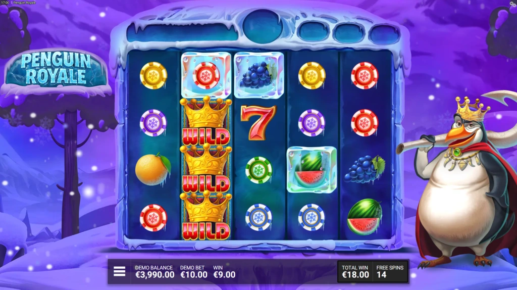Penguin Royale - Transforming Wilds in Free Spins