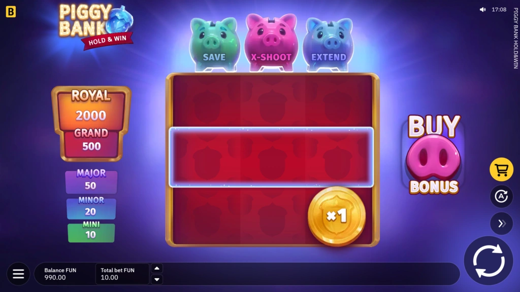 Piggy Bank Hold & Win - Base Game