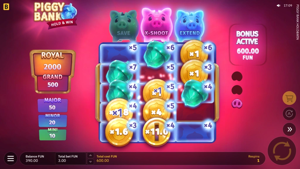 Piggy Bank Hold & Win - Hold and Win Bonus Game