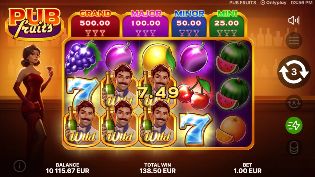 Pub Fruits - Free Spins