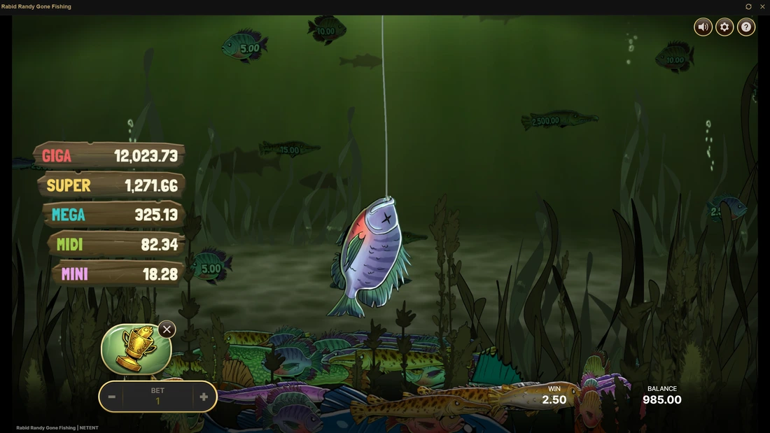 Rabid Randy Gone Fishing Jackpot Game