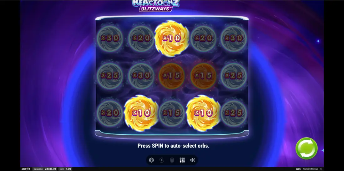 Reactoonz Blitzways Cosmic Prize Feature