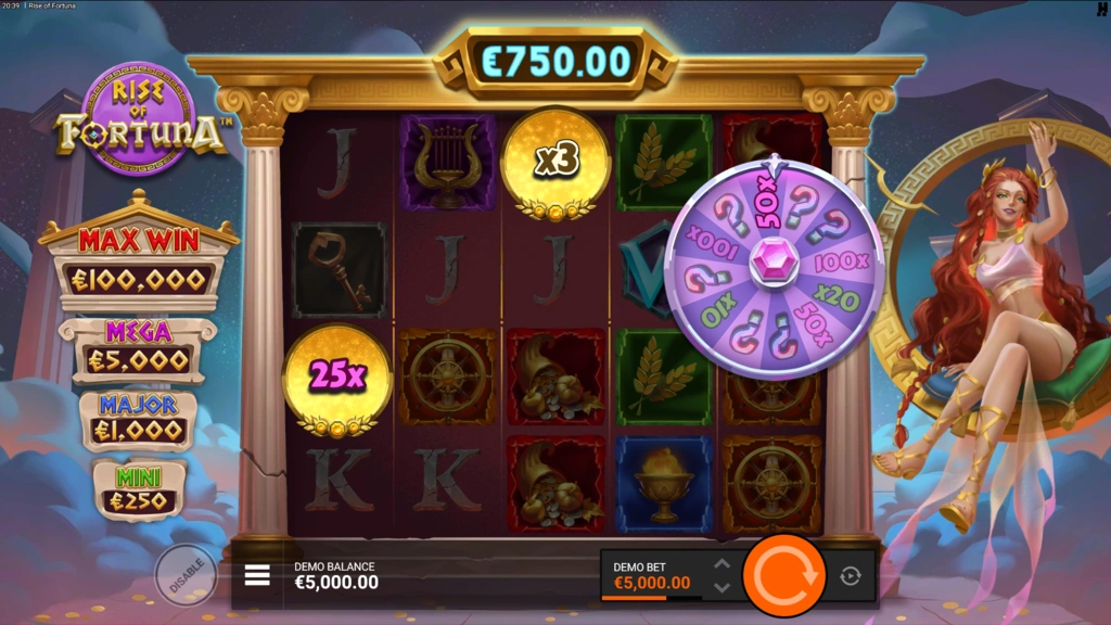 Rise of Fortuna - 5 Scatters Free Spins