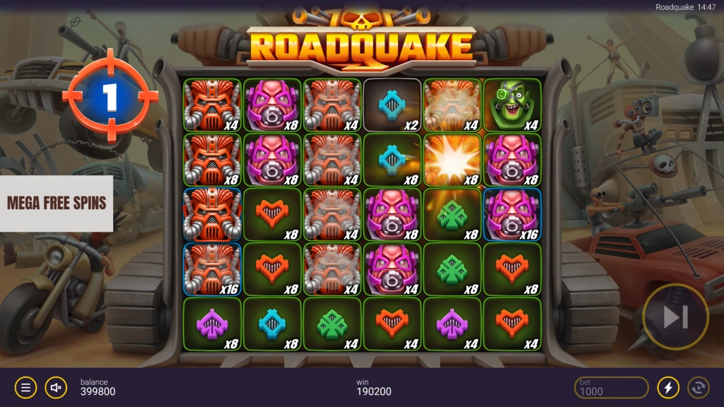 Roadquake - Mega Free Spins