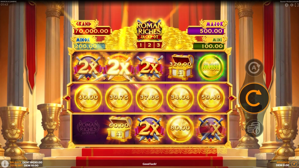 Roman Riches Jackpot - Bonus Buy Feature