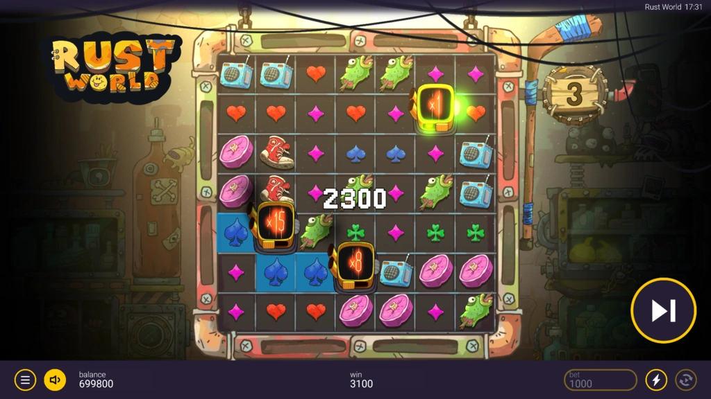 Rust World - Sticky Multiplier Wild in Free Spins
