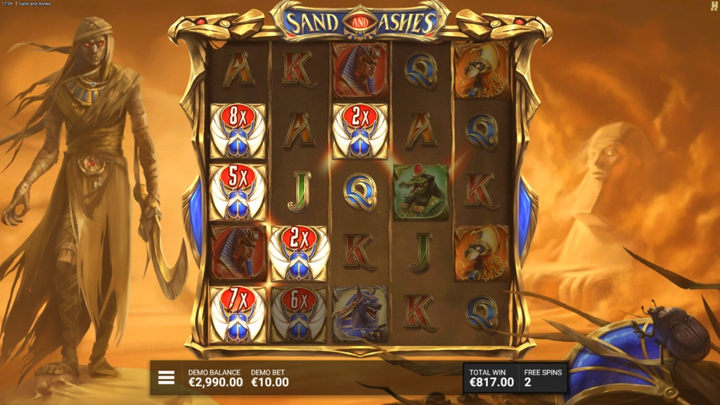 Sand and Ashes - Storming Sphinx 4 Scatters Free Spins