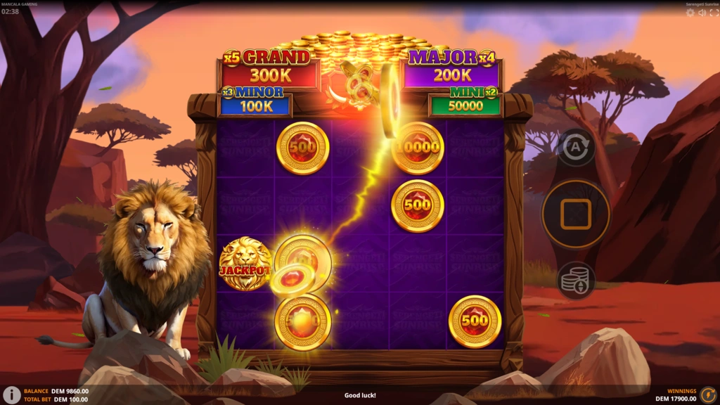 Serengeti Sunrise - Hold and Win Jackpot Bonus Game