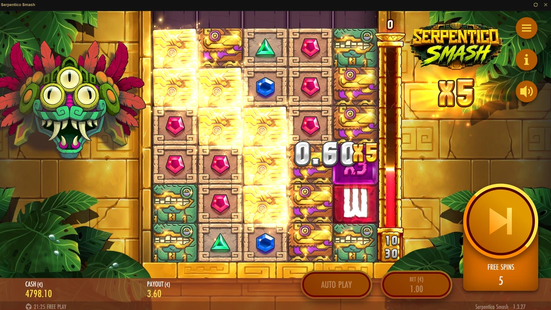 Serpentico Smash Free Spins