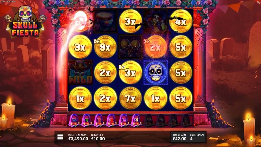 Skull Fiesta RIP Symbol