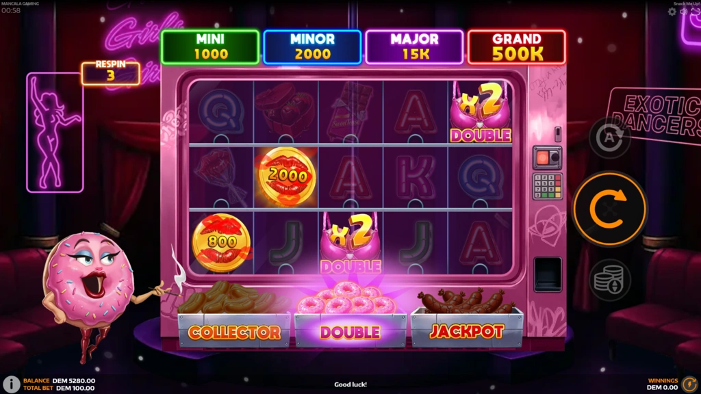 Snack me Up - Double Multiplier Hold and Win Bonus