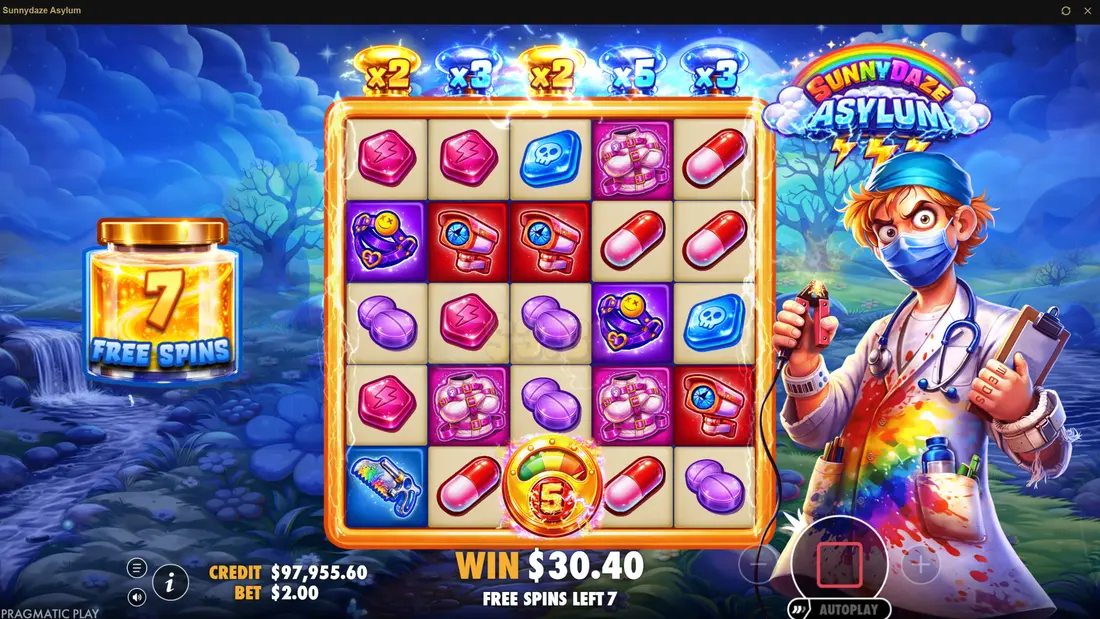 Sunnydaze Asylum Free Spins