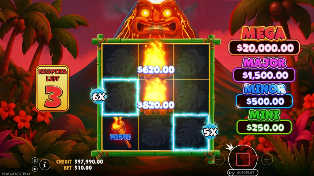 Super Tiki Strike - Respin Bonus Game