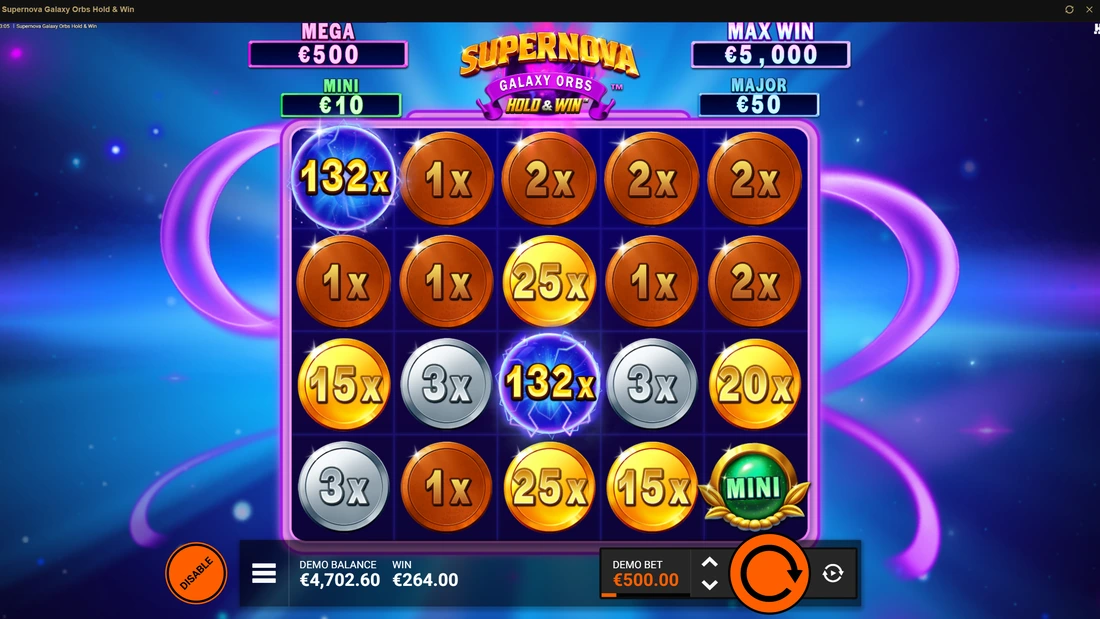 Supernova Galaxy Orbs Hold & Win Galactic FeatureSpins