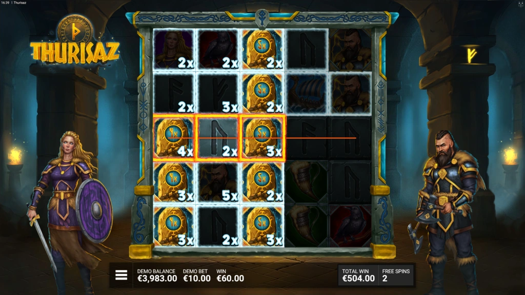 Thurisaz - Sticky Multiplier in Free Spins