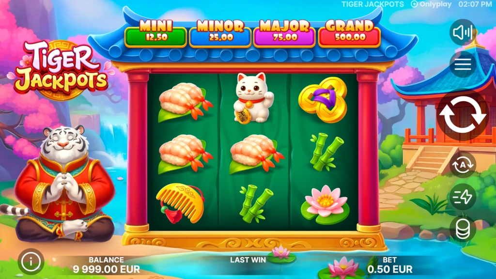 Tiger Jackpots Base Game