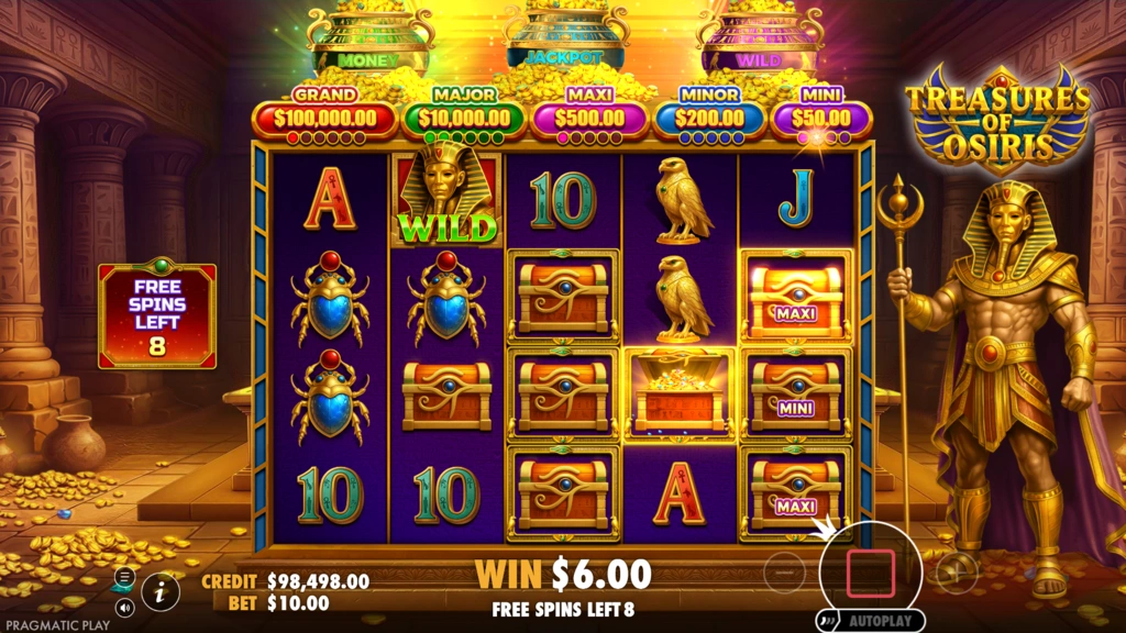 Treasures of Osiris - Super Free Spins