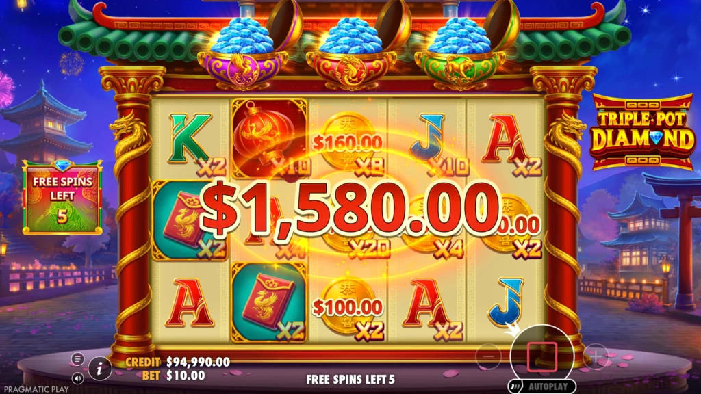 Triple Pot Diamond - Super Free Spins