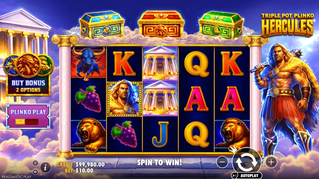 Triple Pot Plinko Hercules - Base Game