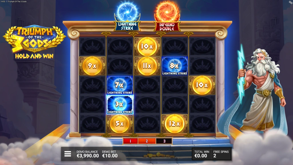 Triumph of the 3 Gods Hold and Win Free Spins