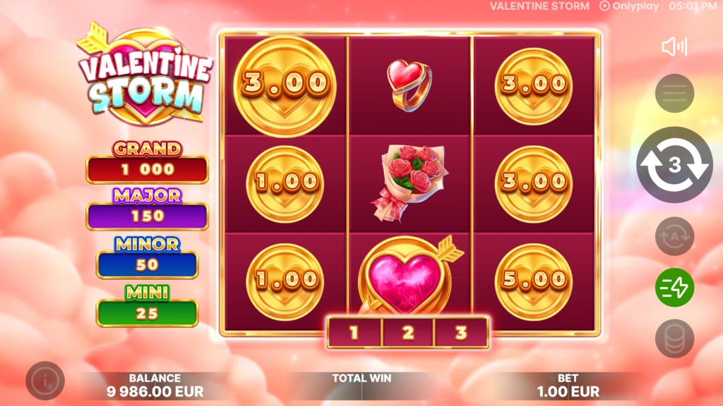 Valentine Storm - Hold and Win Bonus
