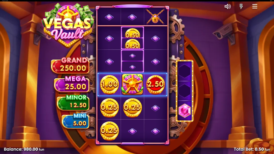 Vegas Vault Bonus Game