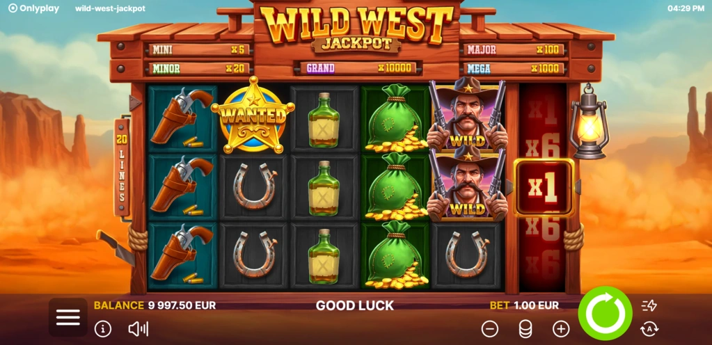Wild West Jackpot - Base Game