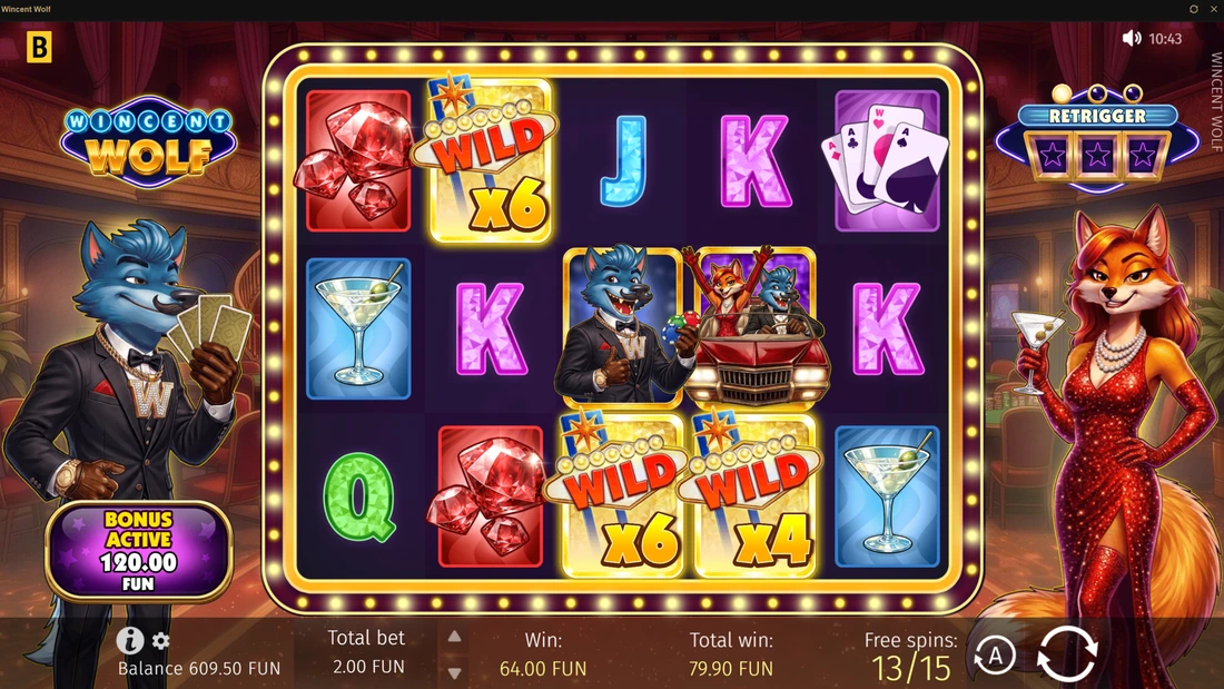 Wincent Wolf Free Spins