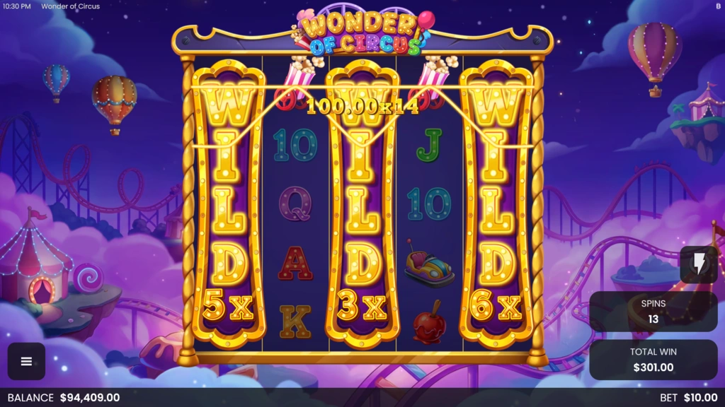 Wonder of Circus Expanding Multiplier Wild