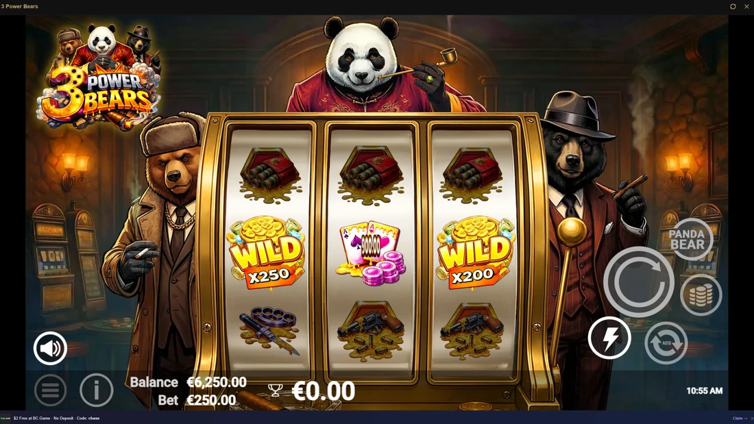 3 Power Bears Feature Spin
