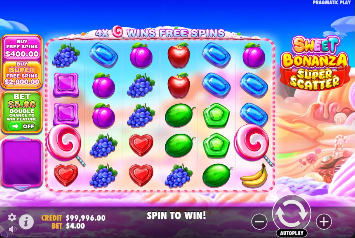 Sweet Bonanza Super Scatter Base Game